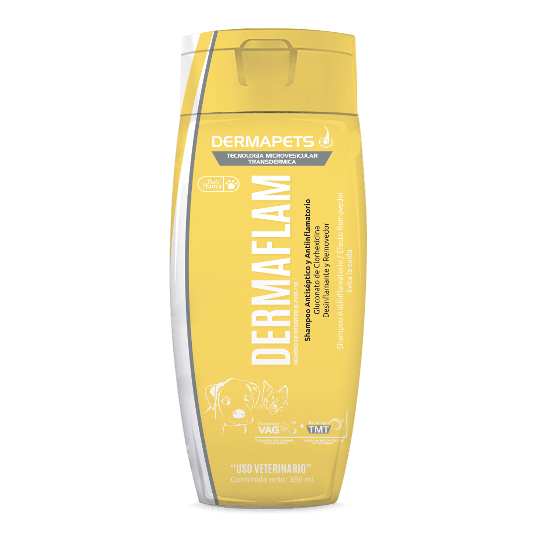 Dermaflam Shampoo Dermatológico 350ml - Pet's Pharma Dermaflam Shampoo Dermatológico 350ml - Pet's Pharma
